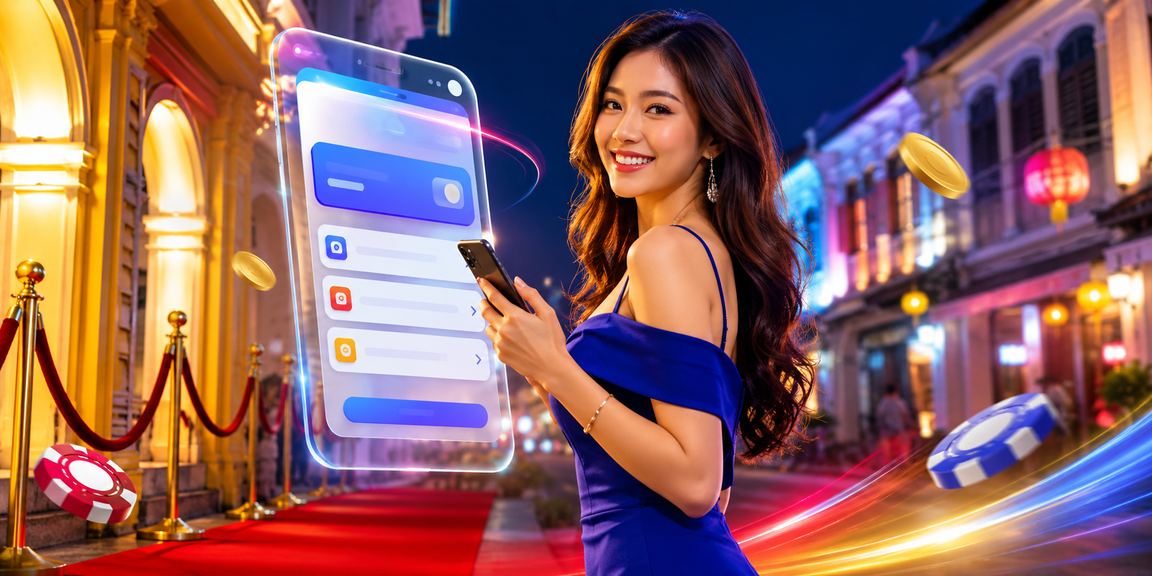 Pengguna Penang menggunakan aplikasi kasino mudah alih mm2h di telefon Android